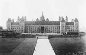 Canadian Prints: The Duke of Devonshire opens new parliament at Ottawa replacing the original burnt