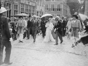 Duke and Duchess of York in Brussels for British week. 1 July 1935