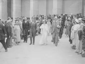 Duke and Duchess of York in Brussels for British week. 1 July 1935