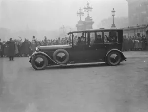 The Duke of Kent and Princess Marina leave Buckingham Palace to inspect their wedding presents
