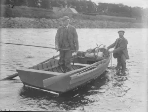 Duke of Richmond Salmon Fishing in Scotland Duke of Richmond fishing from a punt 26