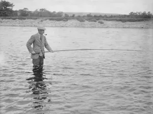 Fishing Prints: Duke of Richmond Salmon Fishing in Scotland Lord Esme of Gordon Lennox son of