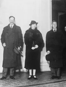 The Duke of Windsor photographed with his sister, the Princess Royal and her husband