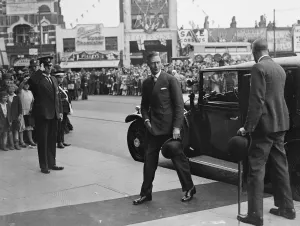 The Duke of York arriving at Lewisham Town Hall. 22 June 1932