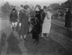 Duke of York at Belvoir Hunt Meet at Croxton Park Lady Granby ( on right ) and Lady