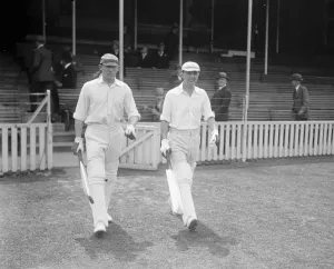 E W Dawson and F J Seabrook coming out to bat. 1926