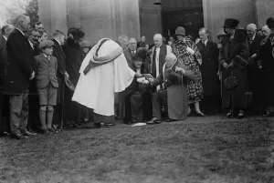 Earl and Countess of Coventry celebrate their diamond wedding by attending village