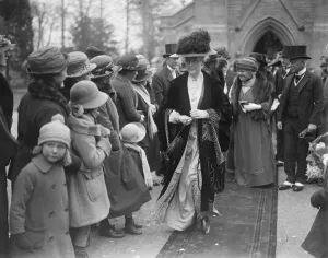 Wedding Prints: Earls daughter marries her fathers land agent The marriage of Lady Sibell Pierrepont