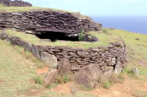 Man, Myth And Magic Prints: Easter Island Birdman Mythology Part of the huge dwellings on the rim of the volcano