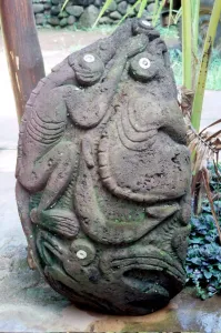 Man, Myth And Magic Prints: Easter Island Sculptured representation of the bird men of Easter Island and Polynesian