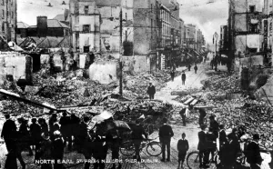Easter Rebellion 1916 North Earl Street from Nelson Pier, Dublin Topfoto stills
