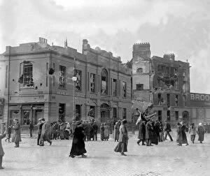 Easter Rising 1916 Collection: Easter Rising (originally captioned The Dublin rebellion) Liberty Hall after