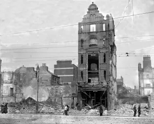 Easter Rising (originally captioned The Dublin rebellion) The ruins in Sackville