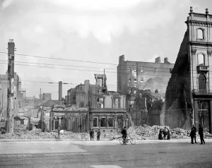 Easter Rising (originally captioned The Dublin rebellion) The ruins in Sackville