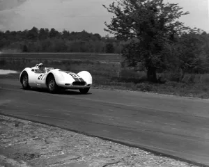Driver Prints: Ed Crawford corners the new Lister Jaguar through the different horseshoe bends during