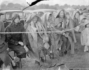 Rural Prints: The Edenbridge and Oxted Show - 4 August 1952 Heavy rain did not deter these spectators