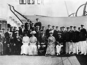 Edward VII and Queen Alexandra King George Prince Edward and Princess Victoria with