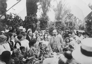 Speech Prints: Egyptian official photograph. Dr Weizmann speaking at Richon le Zion. 28 October 1922