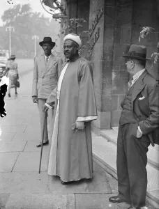El Sayed Sir Abdel Ralman el Mahdi, eldest living son of the Mahdi, who 50 years ago