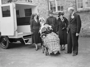 Lady Prints: Election day : Mrs May, Countess of Limerick with the Conservative Party candidate