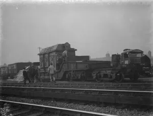 Train Track Prints: A electric transformer at Welling Station, Kent. 1938