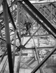 At Eltham the new swimming baths in course of construction. 1938