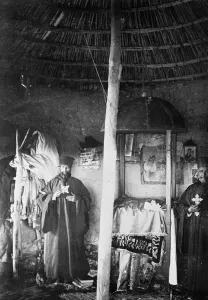 Emperor of Abyssinia and his family exiled in jerusalem. The Emperor of Abyssinia