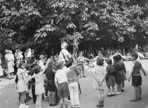An Empire Day display at Dorset Road School in Mottingham, Kent. 24 May 1939