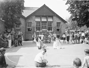 An Empire Day display at Dorset Road School in Mottingham, Kent. 24 May 1939