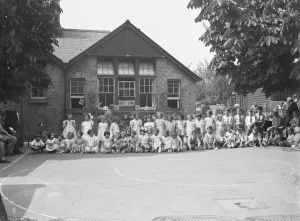 An Empire Day display at Dorset Road School in Mottingham, Kent. 24 May 1939