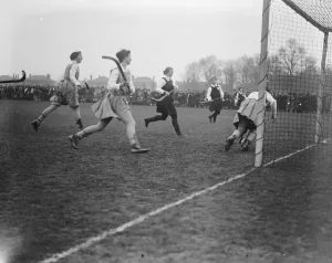 England versus Scotland, ladies hockey at Richmond. 16 March 1921