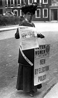 Suffragette Collection: English suffragette feminist newpaper, 1908