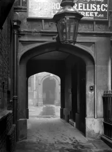 Railings Prints: The entrance to Cliffords Inn, off Fleet Street