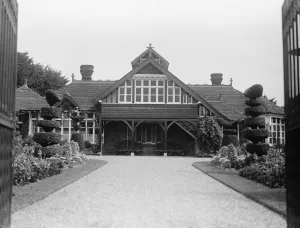 Drive Prints: The entrance to the Dairy at Sandringham gardens, Norfolk 22 August 1929