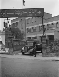 Factory Prints: The entrance to Macreadys Metal Company, Pentonville Road. 4 October 1937