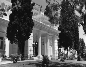 Gardens Prints: Entrance to the Palace of Achilles, built in 1891 for the Empress Elisabeth II of