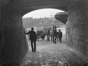 Entrance to the River Thames at Lambeth in London