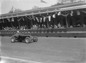 ERA Pat Fairfield at speed at Crystal Palace. 1937