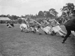 Fence Prints: Erith Hospital sports. The tug of war. 1938
