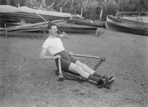 Ernest Barrys Home Trainer and Exercising Machine Ernest Barry, the famous sculler