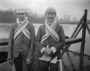 Eton college trial eights race, at Datchet Reach The Hon A B Mildmay ( left )