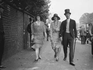 Three Prints: Eton versus Harrow at Lords. Lord Dalkeith and Lady Dalkeith ( left ) 12 July 1929