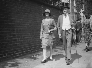 Eton versus Harrow at Lords. Prince and Princess Arthur of Connaught 1929