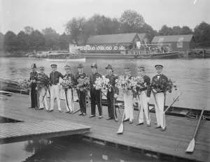 Etons wonderful fourth of June boating pageant Captains and coxswains in their