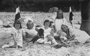 Ex Crown Prince of Germanys daughters. Photographed at the seaside with their