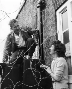 Living Conditions Prints: Ex paratrooper Donald Cook, 38 year old aircraft inspector and secretary of the St