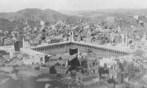 Ex Sultans new home. A birdseye view of Mecca, the religious capital of Islam