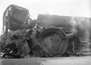 The Express disaster near Tewkesbury. 9 January 1929