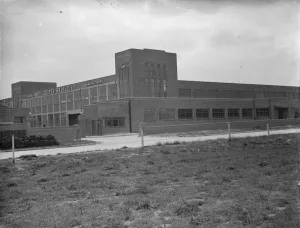 Factory Prints: The exterior of the Coates factory ( suppliers to the print trade, inks etc ) in