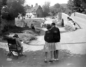 Memory Lane Prints: Eynsford bridge painting, Kent. 1934